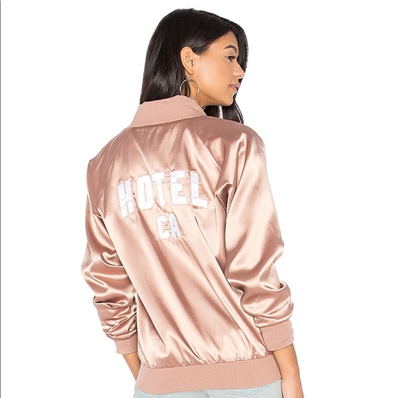 Hotel 1171 Classic Checkered Satin Bomber Jacket - Picture 5 of 8